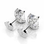 White :: round diamond stud earrings lab grown timeless classic jewelry