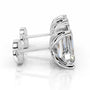 White :: luxury round lab grown diamond earrings premium craftsmanship