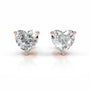 Rose :: timeless round diamond studs lab grown classic fine jewelry