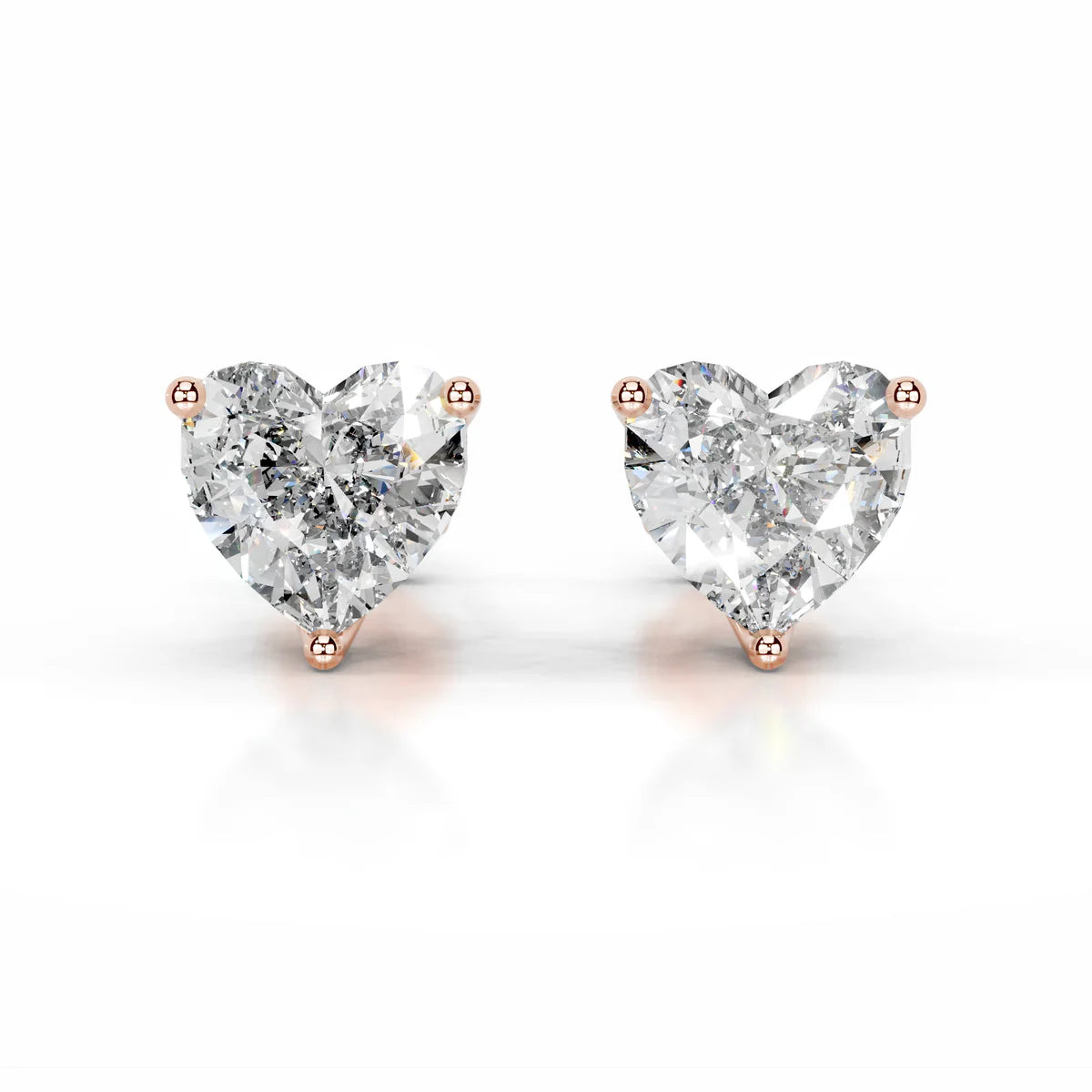 Rose :: timeless round diamond studs lab grown classic fine jewelry