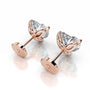 Rose :: round lab grown diamond earrings silver gold platinum options