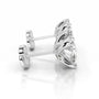 White :: luxury round lab grown diamond earrings premium craftsmanship