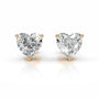 Yellow :: IGI certified round diamond earrings lab grown elegant stud design