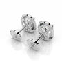 White:: oval halo lab grown diamond stud earrings designer diamond earrings for women luxury bridal earrings with high brilliance