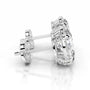 White:: oval halo lab grown diamond stud earrings crafted for maximum brilliance and shine premium halo setting elegant design