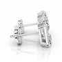 White:: radiant cut halo lab grown diamond stud earrings perfect wedding and engagement jewelry brilliant sparkle premium craftsmanship