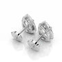 White:: pear shape halo lab grown diamond stud earrings crafted for maximum brilliance and shine sustainable luxury fine jewelry piece