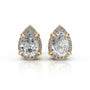 Yellow:: pear shape halo lab grown diamond stud earrings brilliant sparkle premium craftsmanship timeless fine jewelry statement earrings