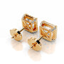 Yellow:: princess cut halo lab grown diamond stud earrings modern luxury studs for daily elegance timeless fine jewelry statement earrings