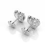 White:: heart shape halo lab grown diamond stud earrings luxury bridal earrings with high brilliance high quality lab grown diamond jewelry