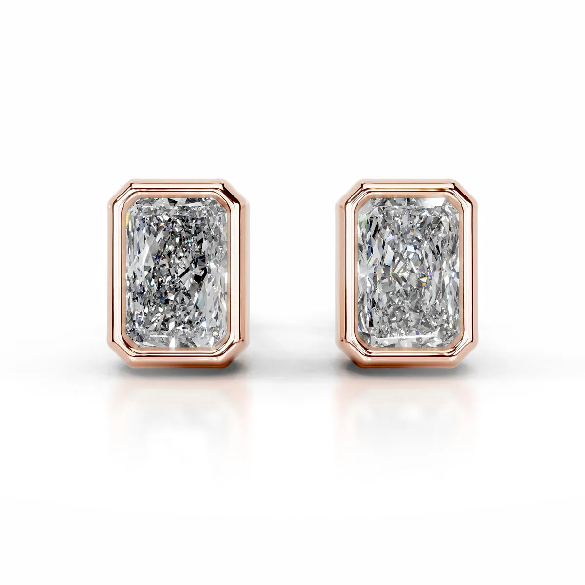 Rose :: bold elongated radiant diamond earrings perfect statement jewelry