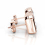 Rose :: premium elongated radiant lab grown diamond earrings brilliant sparkle