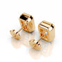 Yellow :: sustainable elongated radiant lab grown diamond earrings ethical jewelry gift