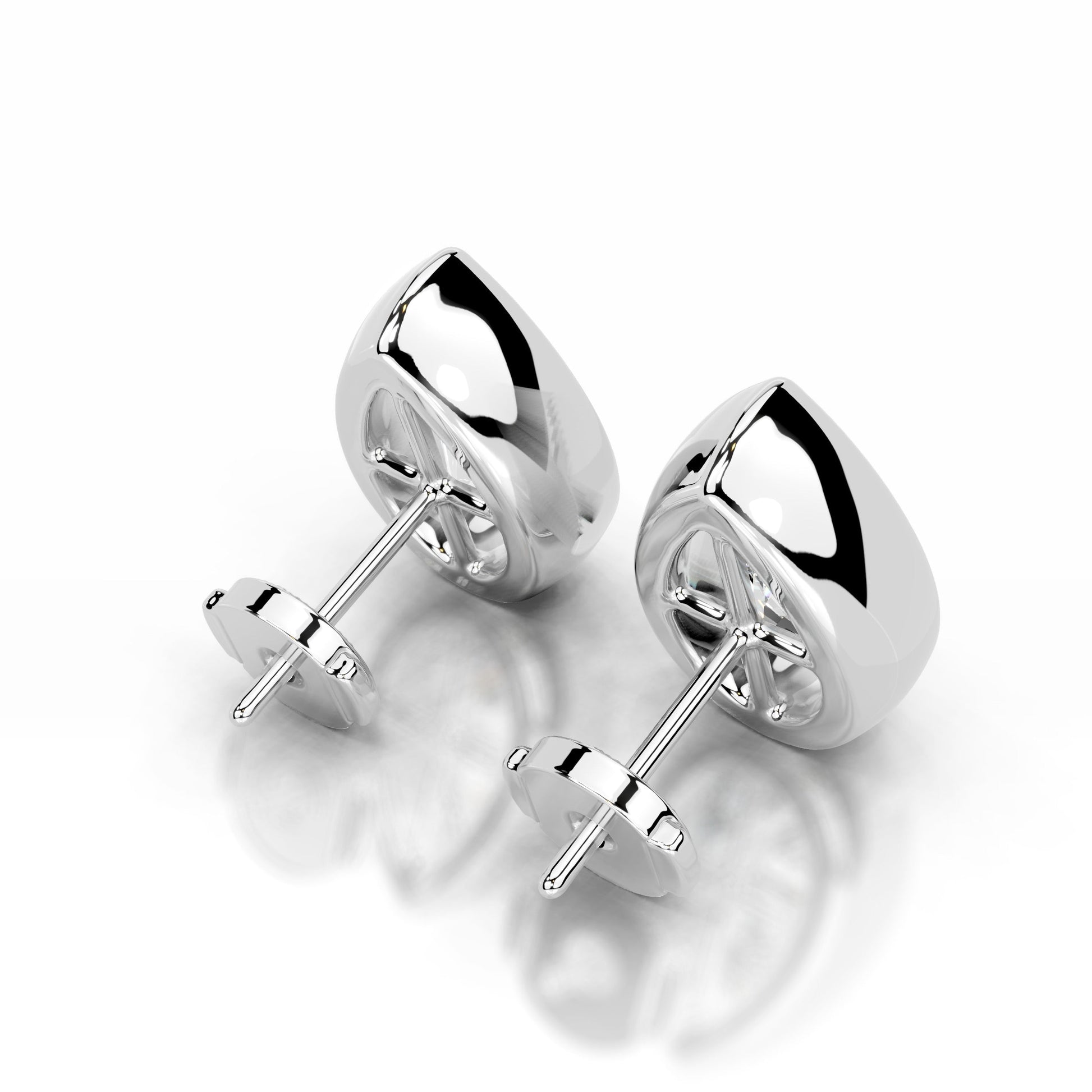 White :: pear cut lab diamond earrings teardrop design elegant womens jewelry