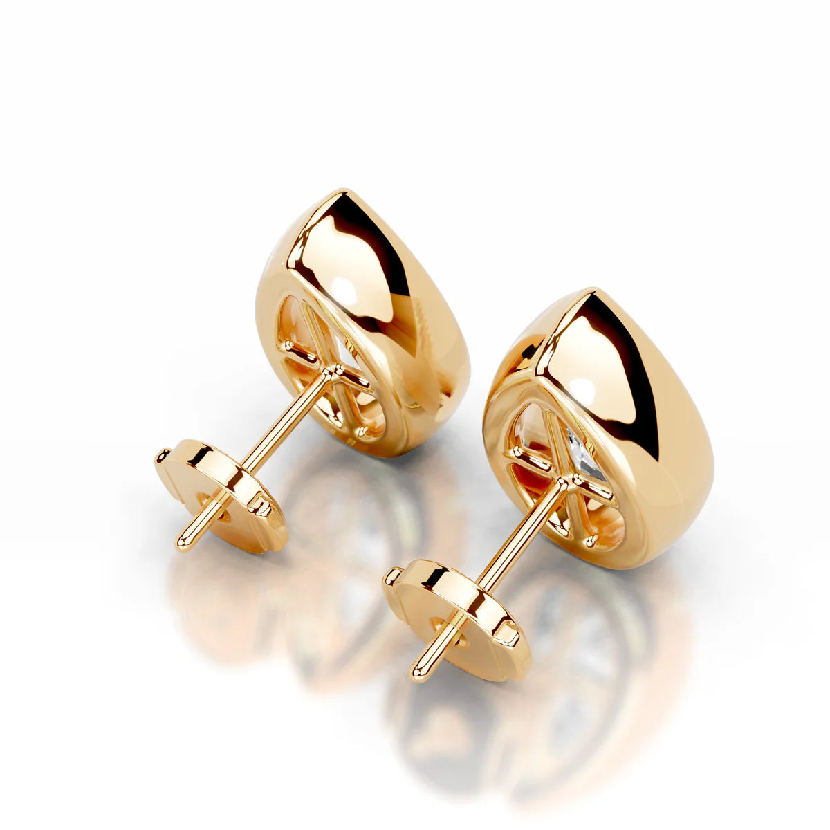 Yellow :: sustainable pear lab grown diamond earrings ethical jewelry gift