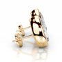 Yellow :: elegant pear cut diamond earrings IGI certified lab grown studs