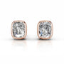 Rose :: classic cushion cut diamond earrings timeless luxury studs