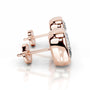 Rose :: premium cushion cut lab grown diamond earrings brilliant sparkle