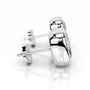 White :: IGI certified cushion cut diamond studs lab grown luxury earrings