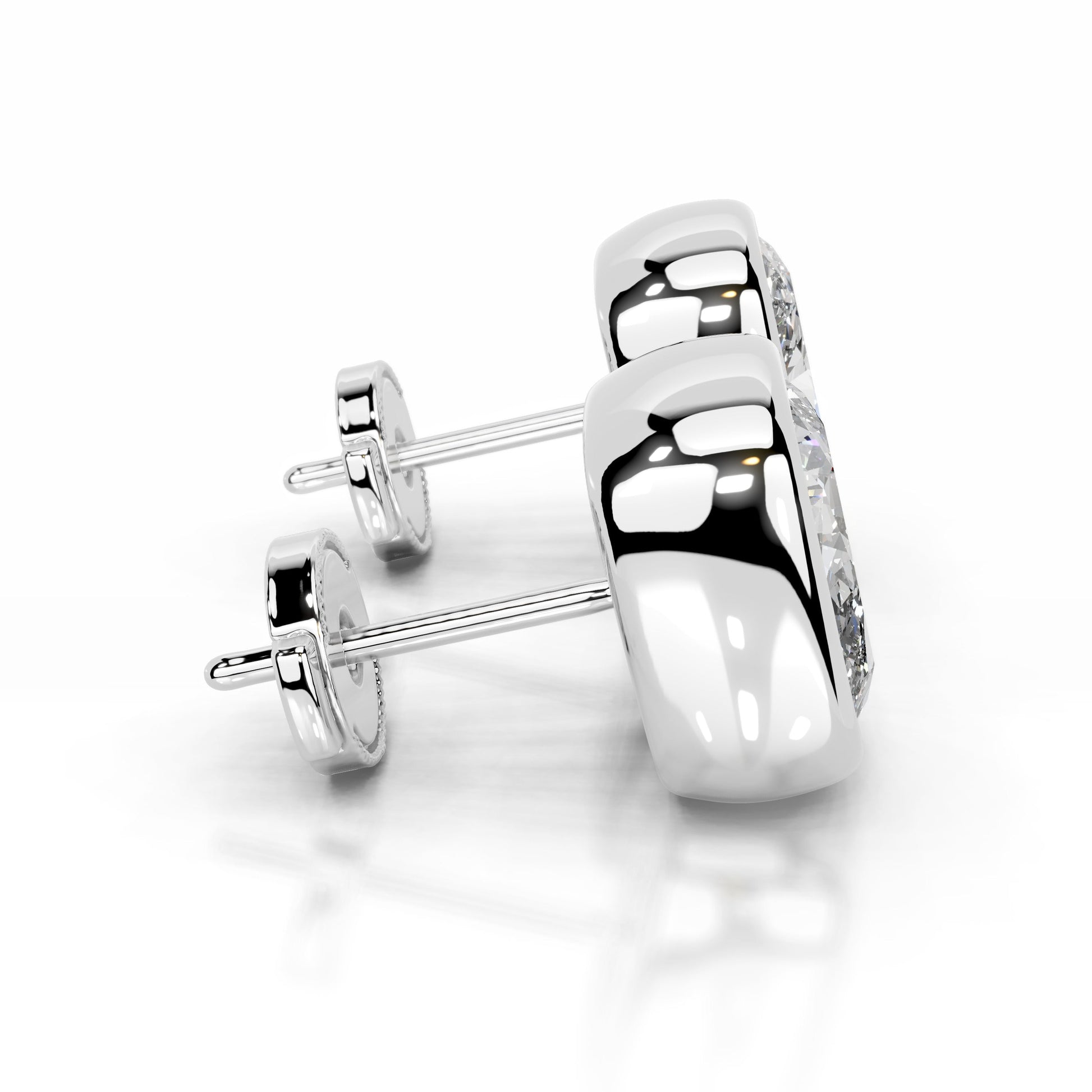 White :: IGI certified cushion cut diamond studs lab grown luxury earrings