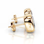 Yellow :: elegant cushion diamond earrings IGI certified lab grown studs