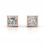 Rose ::sustainable princess lab grown diamond earrings eco friendly jewelry gift