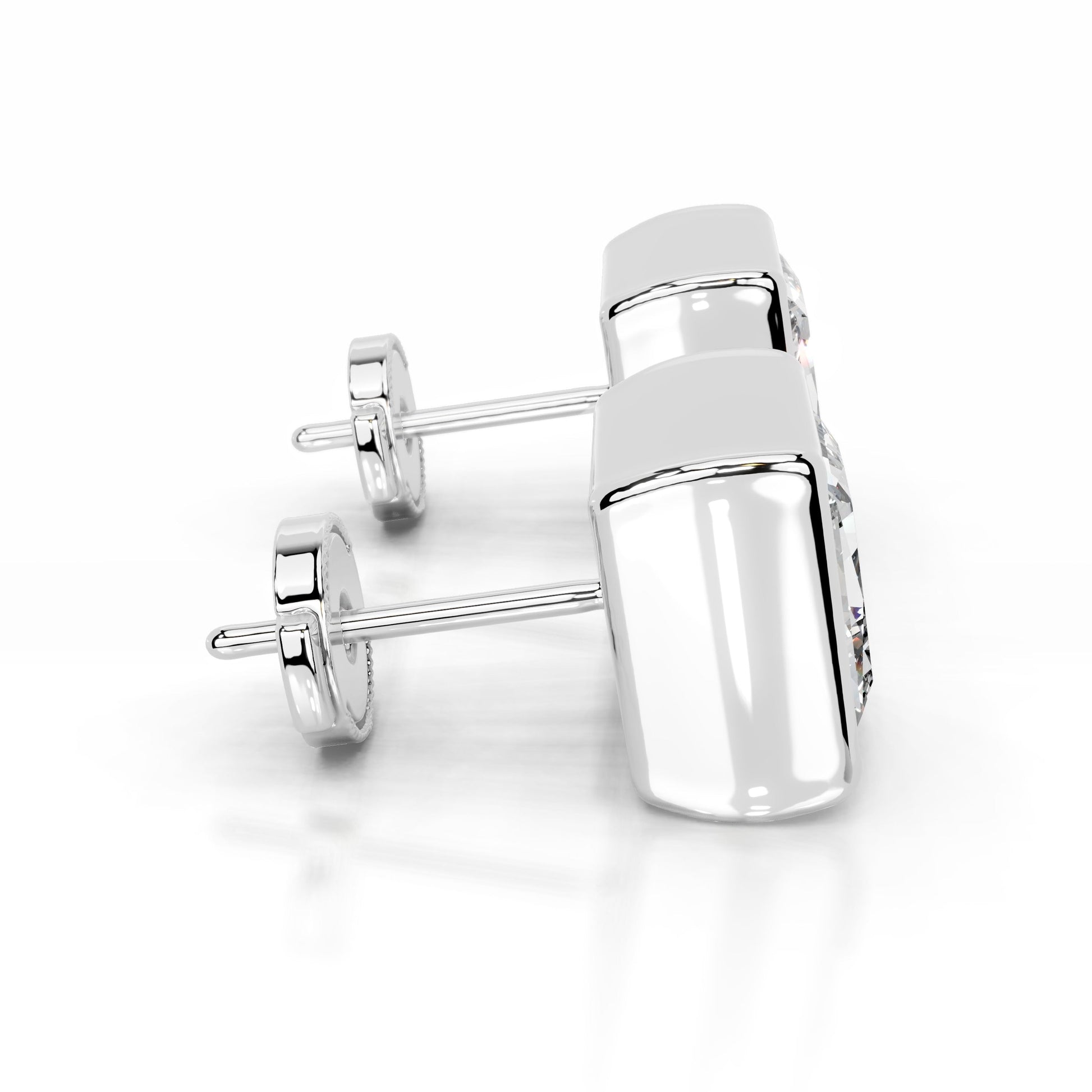 White :: IGI certified princess cut diamond studs lab grown luxury earrings