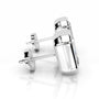 White :: IGI certified emerald cut diamond studs lab grown luxury earrings