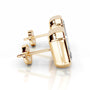 Yellow :: elegant emerald diamond earrings IGI certified lab grown studs