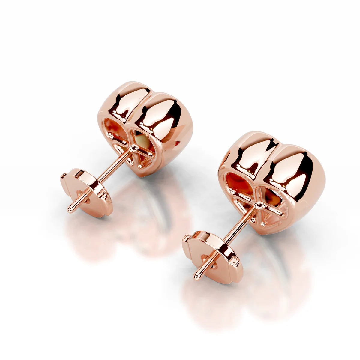 Rose :: sustainable heart lab grown diamond earrings eco friendly jewelry gift