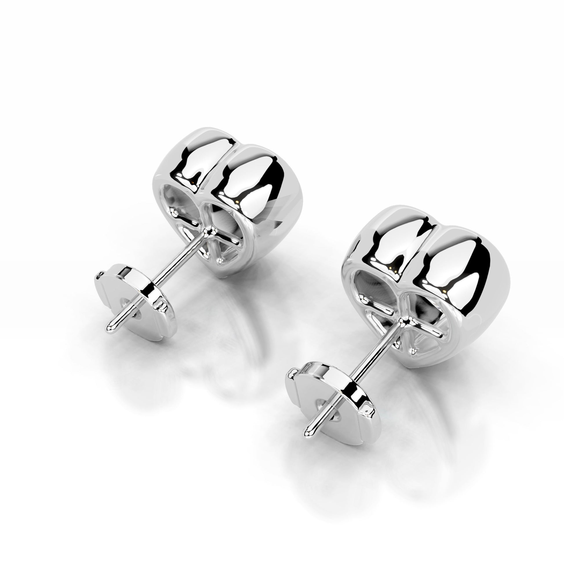 White :: heart cut lab diamond earrings romantic fine jewelry for women