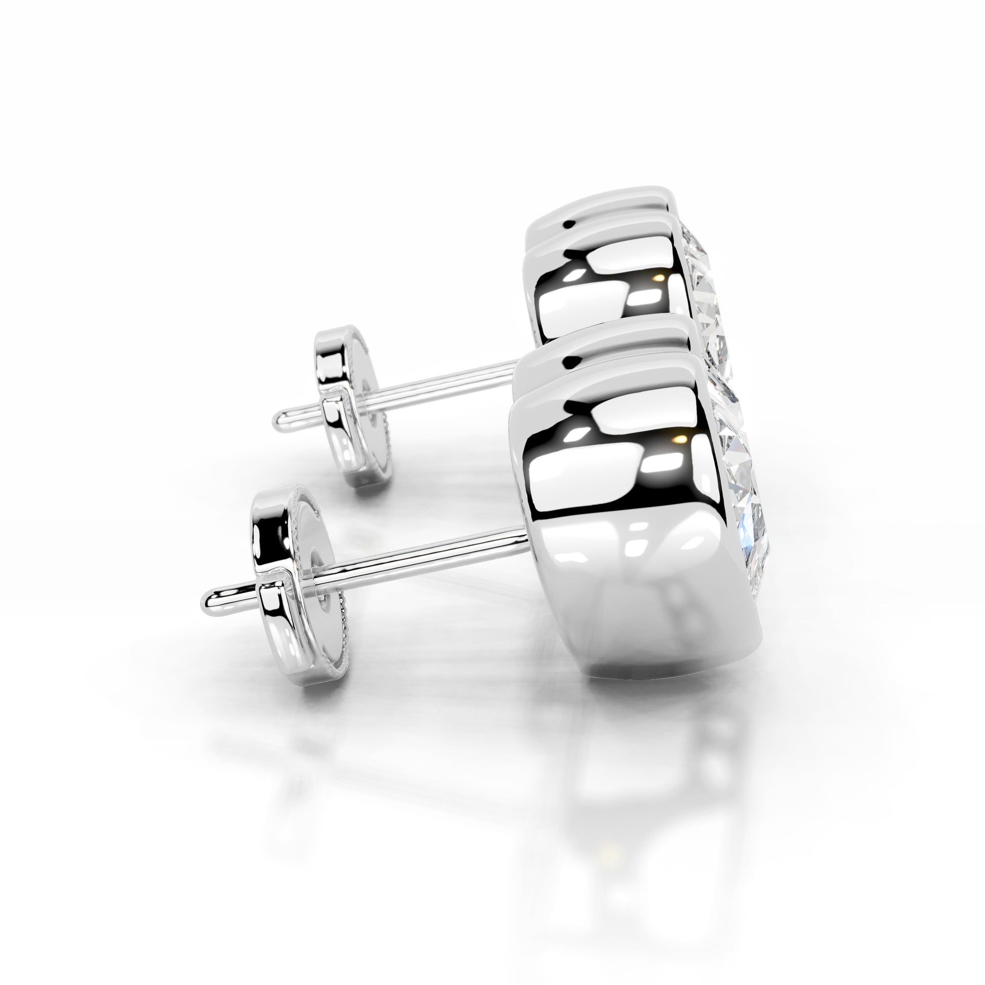 White :: IGI certified heart shape diamond studs lab grown luxury earrings