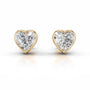 Yellow :: romantic lab grown diamond heart earrings perfect gift for her