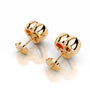 Yellow :: heart diamond studs IGI certified lab grown elegant jewelry