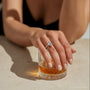 Rose :: Marquise cut lab grown diamond ring with sparkling round side stones