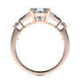 Rose :: luxury pear lab diamond three stone engagement ring white gold design