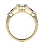 Yellow :: fine jewelry pear cut three stone lab grown diamond ring women engagement