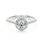 Common :: Aravellea round halo lab grown diamond engagement ring IGI certified