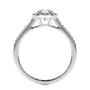 Common :: IGI certified round lab diamond halo engagement ring luxury bridal ring