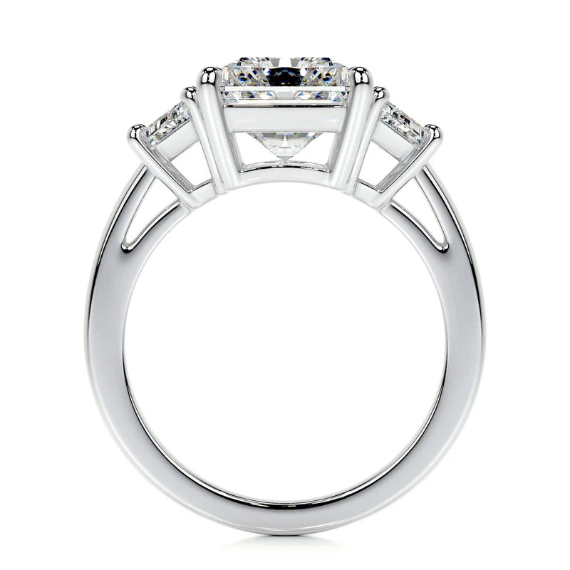 common :: Zenvique radiant cut three stone lab grown diamond ring elegant bridal jewelry