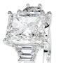 common :: radiant three stone lab grown diamond engagement ring luxury wedding ring