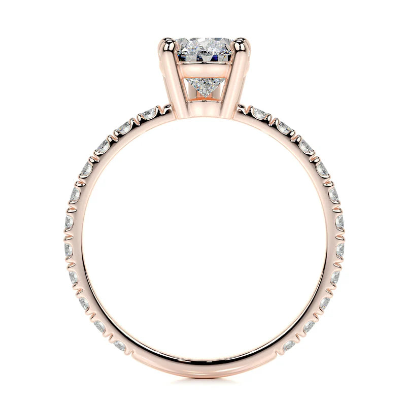 Rose :: modern pear lab grown diamond engagement ring bridal jewelry