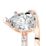 Rose :: premium pear lab diamond engagement ring IGI certified luxury ring