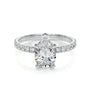 White :: Zenmora pear lab grown diamond engagement ring IGI certified