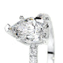 White :: Zenmora pear cut lab grown diamond ring luxury engagement design