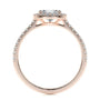 Rose :: modern pear halo lab grown diamond engagement ring bridal jewelry