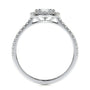 White :: IGI certified pear lab diamond halo engagement ring elegant fine jewelry