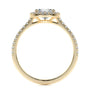 Yellow :: fine jewelry pear lab grown diamond halo engagement ring women ring