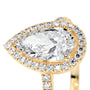 Yellow :: luxury Zenvoriax pear lab diamond halo engagement ring bridal