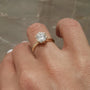 Yellow :: Round brilliant solitaire lab diamond ring E VS1 IGI certified design